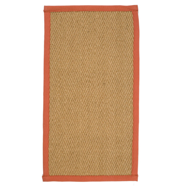Coir Beige/Terracotta Indoor Used Only Rug