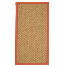Coir Beige/Terracotta Indoor Used Only Rug