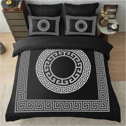 Polyester Geometric Duvet Cover Set with Pillowcases Included