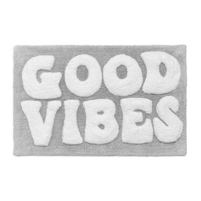 Good Vibes Slogan Bath Mat