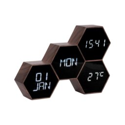 Six In The Mix Digital Plastic / Acrylic Electric Alarm Tabletop Clock