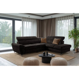 MONTANA Fabric Corner Sofa with Sleeping Function and Storage and Adjustable Headrests