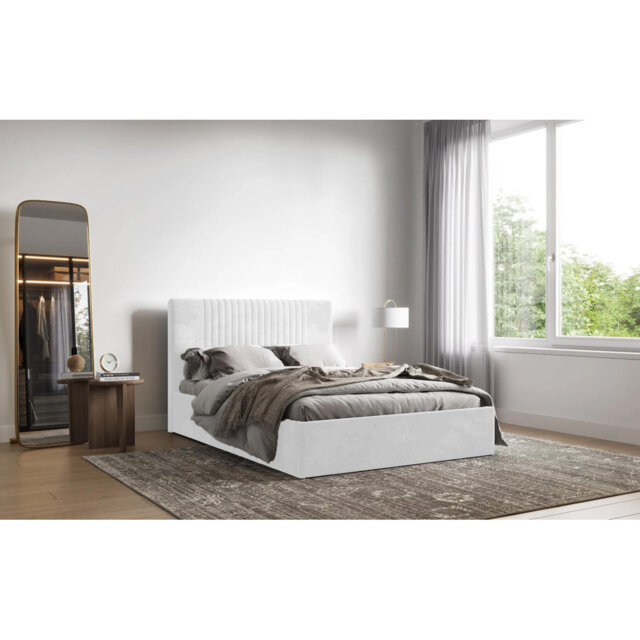 Malmo Kailua Upholstered Bed Frame - Plush Velvet with Headboard and Sprung Slats