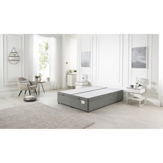 Luxara Solid Wood End Opening Ottoman Bed Frame Linen Fabric