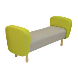 Wzór Polyester Blend Upholstered Bench
