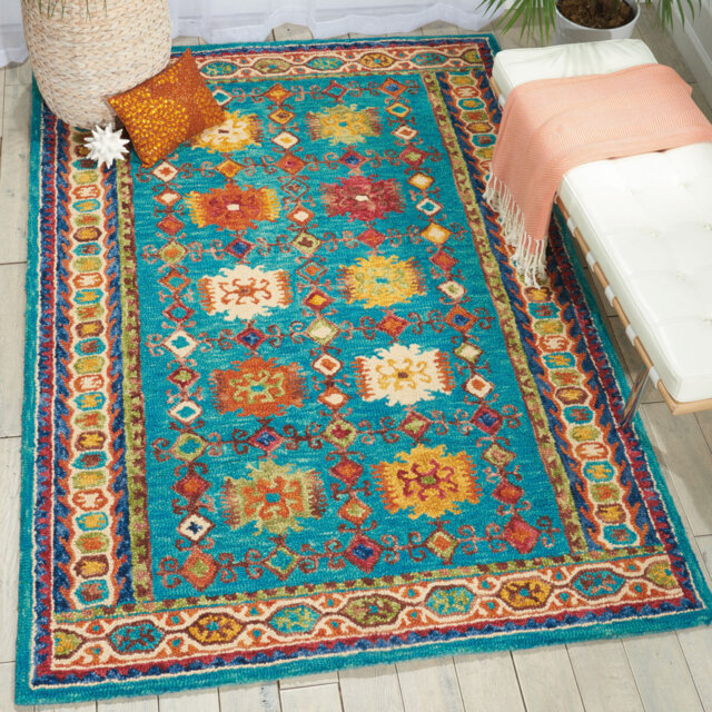 Beahm Wool Teal Rug