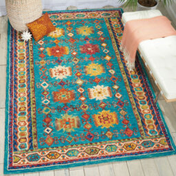 Beahm Wool Teal Rug