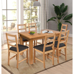Sorrento 6 - Person Extendable Solid Oak Dining Set