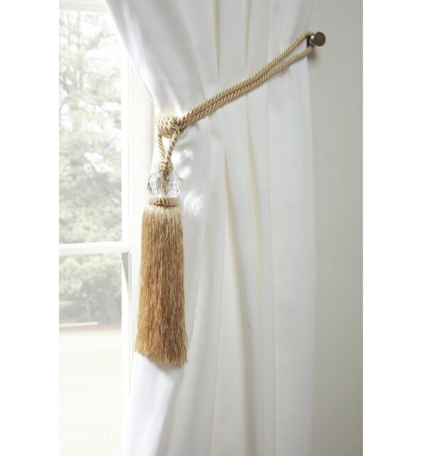 Drinkard Cream Polyester 60cm Curtain Holdback/Tieback
