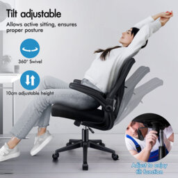 Mesh Office Chair Adjustable Lumbar Support Swivel Tilt Executive Game