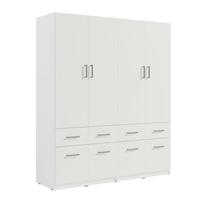 TALLIN 05 - Wardrobe 4D 8DRAWERS W10200 - WHITE W10200 - WHITE 05 B