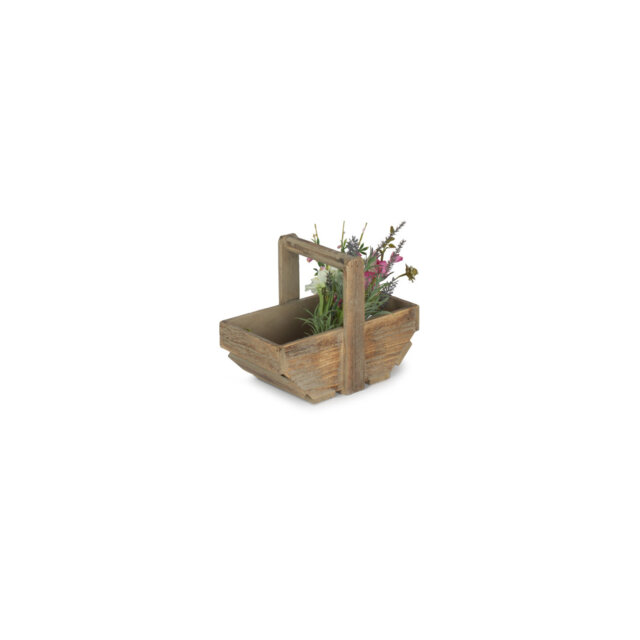 Trantham Oak Effect Wooden Trug Basket