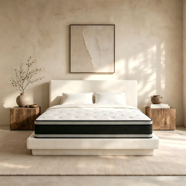 36cm Medium Hybrid Sprung Mattress In A Box Pillow Top 3000 Mattresses