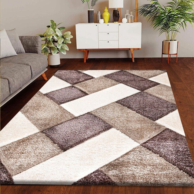 Sammie Geometric Beige Area Rug