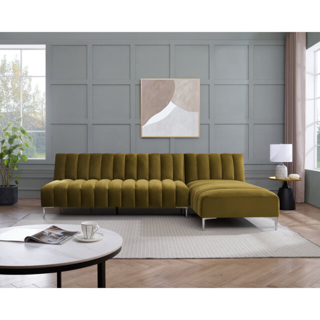 Decato Upholstered Sleeper Corner Sofa