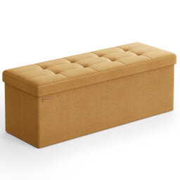 110cm Wide Rectangle Striped Footstool Ottoman with Storage