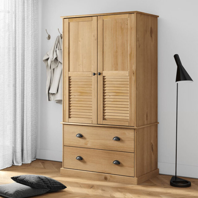 "Wardrobe ""VIGO"" 90x55x170 cm Solid Wood Pine"