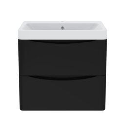 600mm 2 Drawer Wall Hung Vanity Bathroom Cabinet & Basin Set