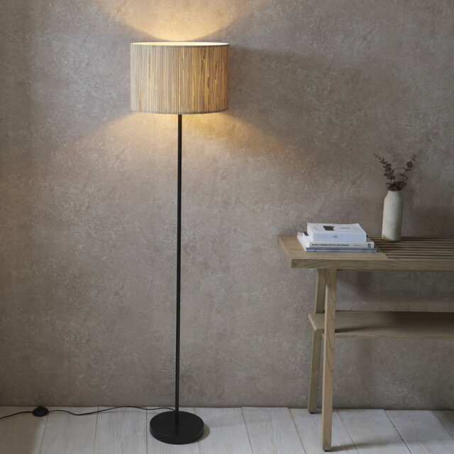 Avonlea 161.5Cm Matt Black Traditional Floor Lamp
