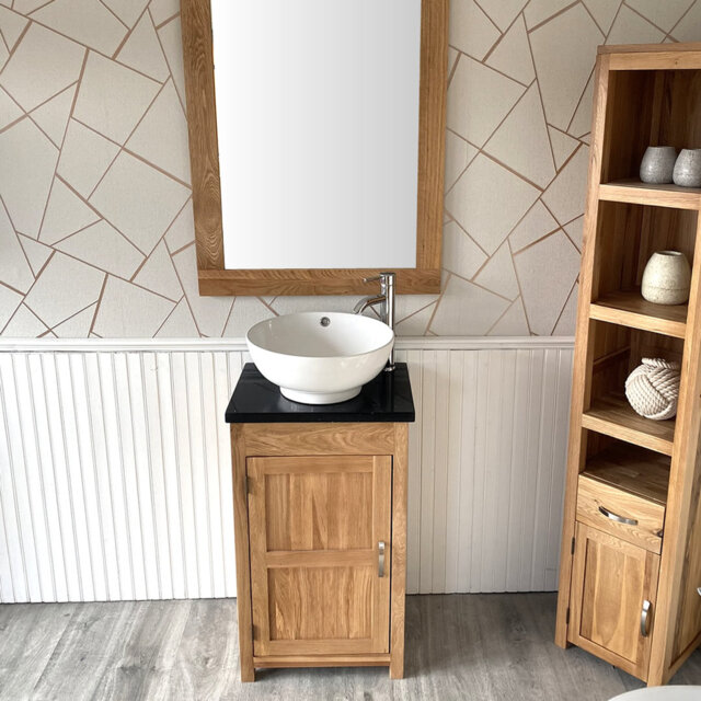 Scurlock 515mm Single Bathroom Vanity with Vessel Stone Basin