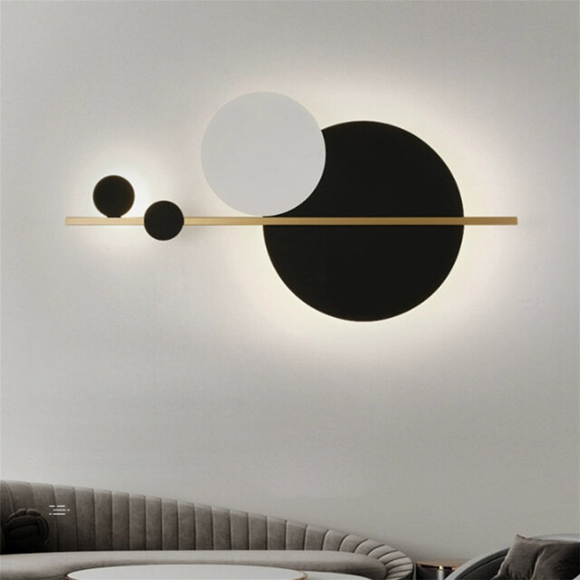 LED Wall Light 30W Metal Circles And Lines LED Wall Lamp