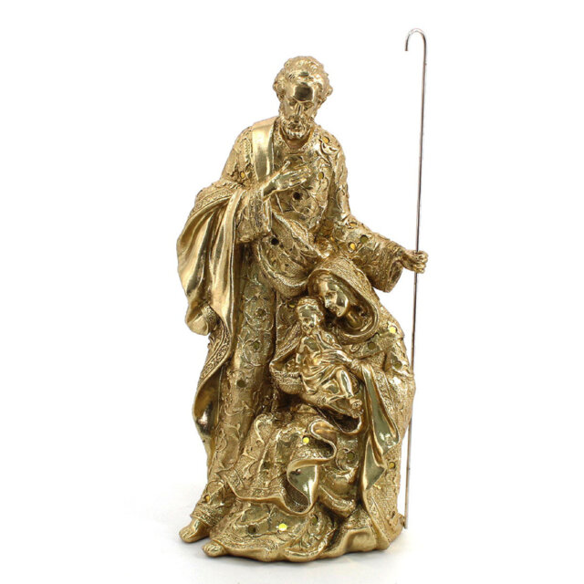 - Figure Birth Jesus Golden resin - Birth Resin Figures for Garden Figure Resin Decoration 46x19x24