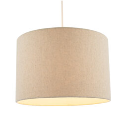 20cm H Fabric Drum Lamp Shade ( No Direct Attachment Method ) in Beige