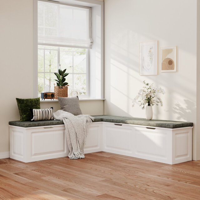 Capehart Polyester Blend Upholstered Storage Bench