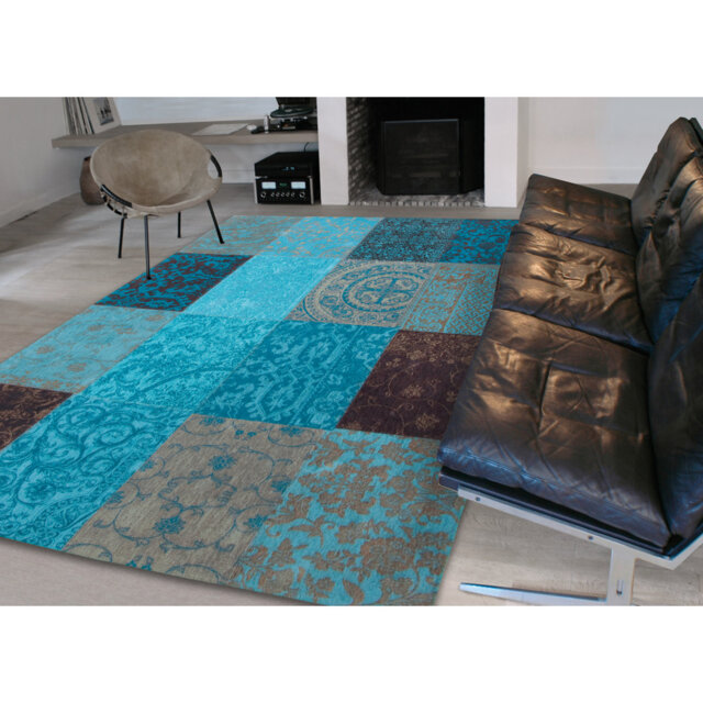 Vintage Turquoise Area Rug