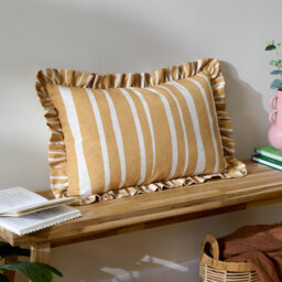 Carmon Stripe Striped Rectangular Cushion