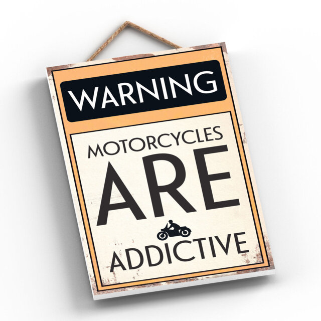Warning Motorcycles Addictive Wall DÃ©cor
