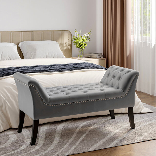 Lutsen Velvet Upholstered Bench