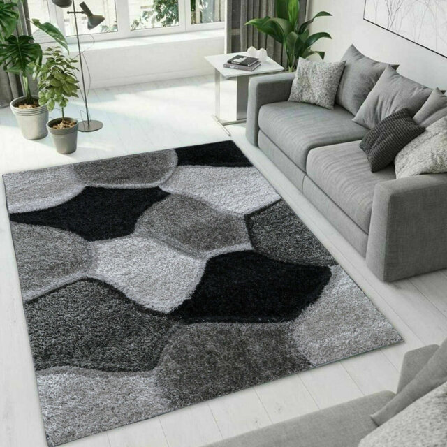 Pona Shaggy Rug Hallway Runner Living Room Rugs Bedroom Carpet Mat