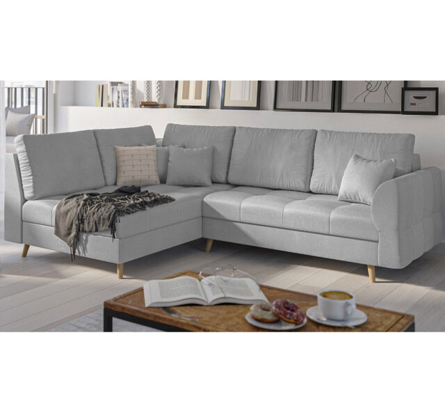 Corner Sofa with Wooden Legs In Scandinavian Style Knutsford