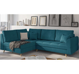 Corner Sofa with Wooden Legs In Scandinavian Style Knutsford