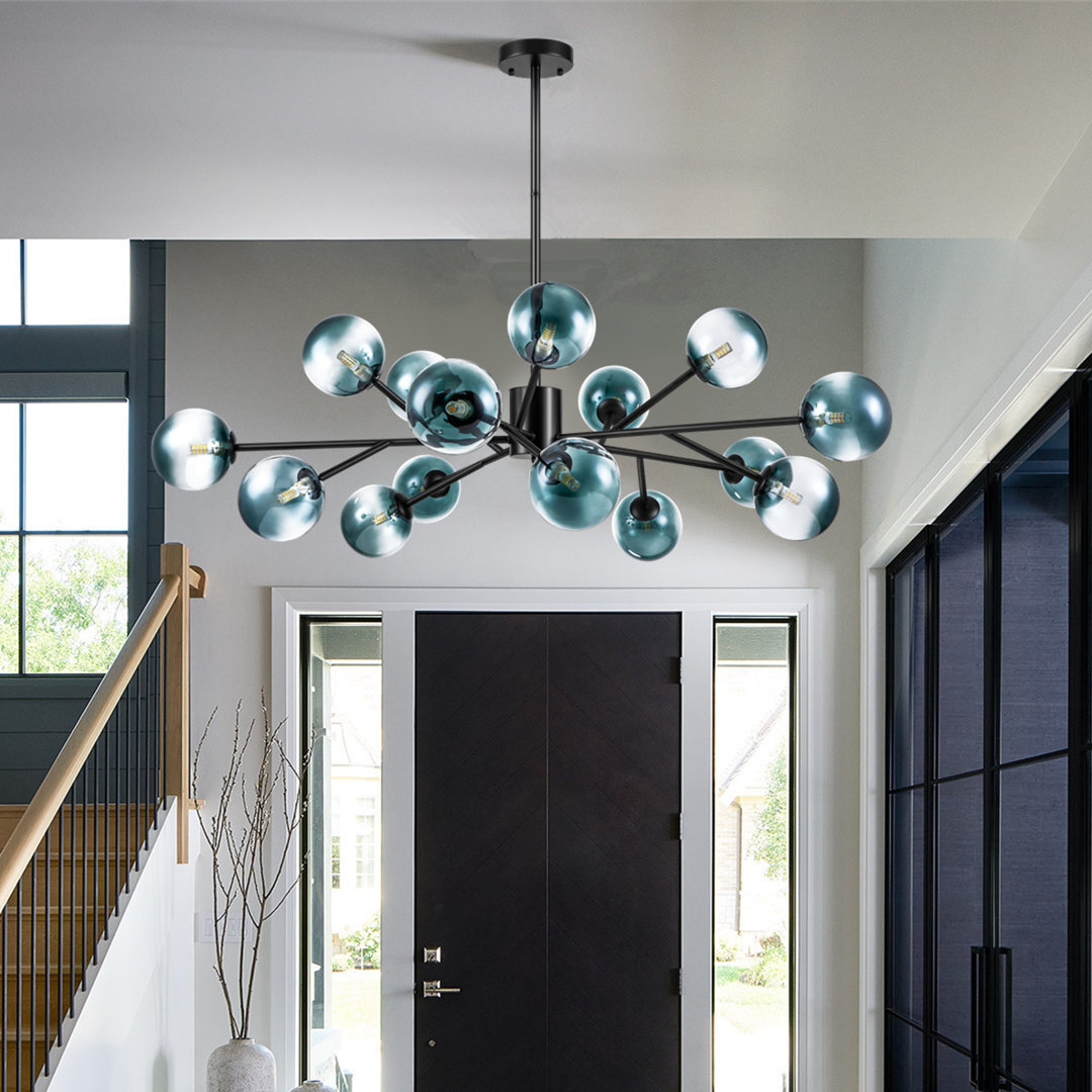 Spoffo 15 Light Sputnik Sphere Chandelier Kitchen Island Pendant