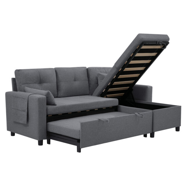 3 Seater Linen Sofa Bed