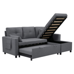 3 Seater Linen Sofa Bed