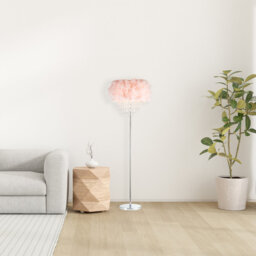 Grebasch Modern Chandelier Style Feather Table Lamp with Waterfall Acrylic Droplets