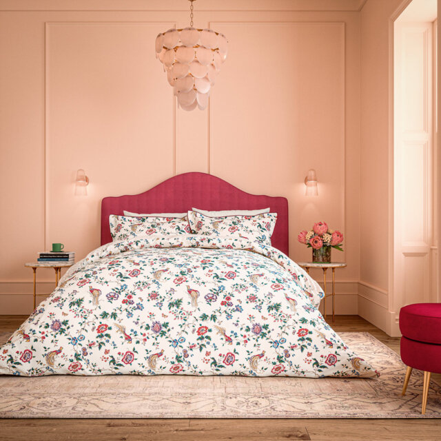 Birds Of Paradise Cotton Duvet Cover Set