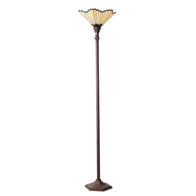 Eliel 180cm Bronzed Traditional Floor Lamp with Outlet