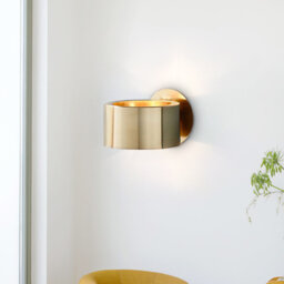 Archbold 1-Light Antique Brass Cylinder Ring Flush Mounted Sconce Wall Light