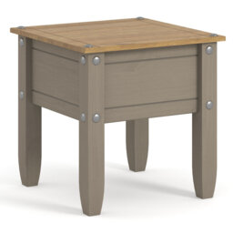 Hughestown Side Lamp Table, Solid Pine, Wax Finish, Corona design