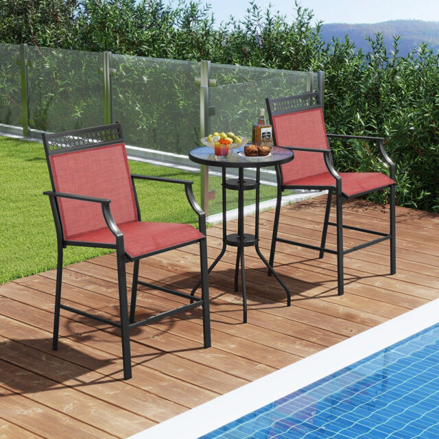 Metal Outdoor 63cm Counter Stool