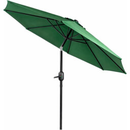 2.3m Crank Tilt Outdoor Umbrella, UPF50+ Sun Shade Parasol with Cover & Steel Frame