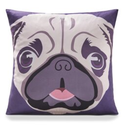 Ditoro Pug Dog Scatter Cushion with Filling