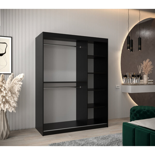 Aahir 2 Door Solid + Manufactured Wood Wardrobe