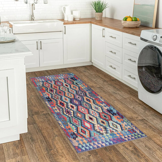 Rectangle Area Rug Modern Non Slip Mat Large Entryway Rugs Washable Carpet Pad for Bedroom 1314