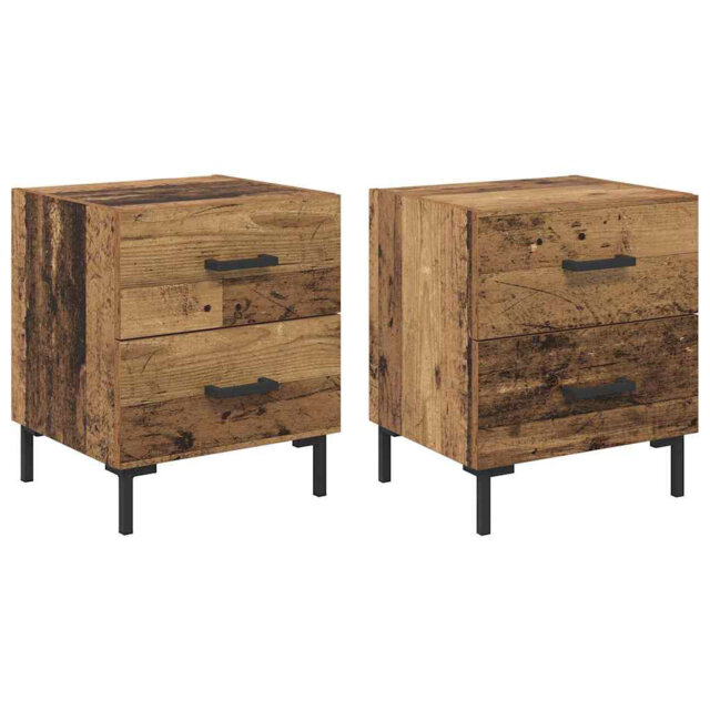 Bedside Cabinet With Drawer 2 Pcs Artisan Oak 40 X 35 X 47.5 Cm