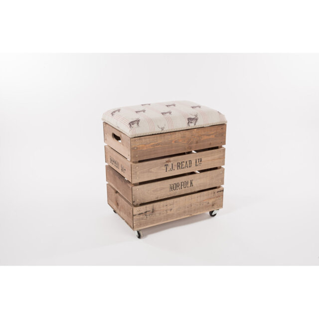 Caviness Upholstered Counter Stool with Solid Wood Frame